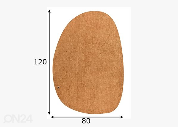 Matto Tom Tailor Cozy Pebble, 80x120 cm kulta mitat