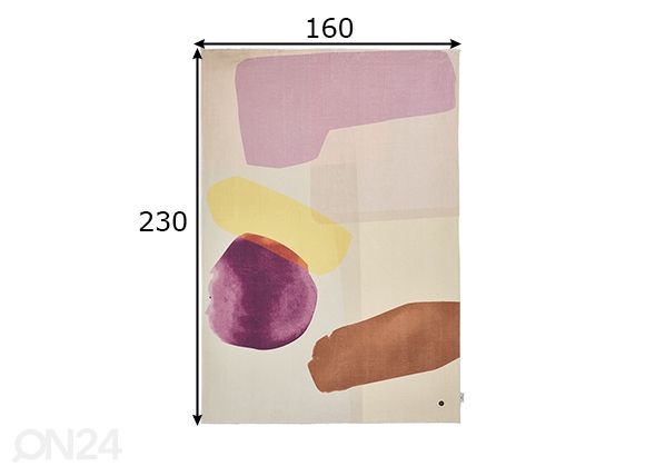 Matto Tom Tailor Shapes, 160x230 cm violetti/ multi mitat