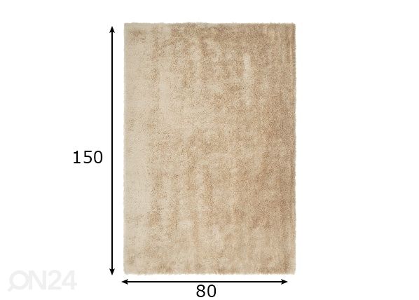 Matto Velvet Ivory 80x150 cm mitat