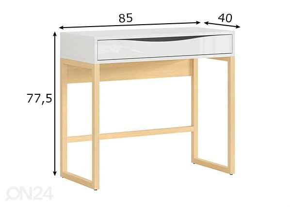 Meikkipöytä / konsolipöytä mitat