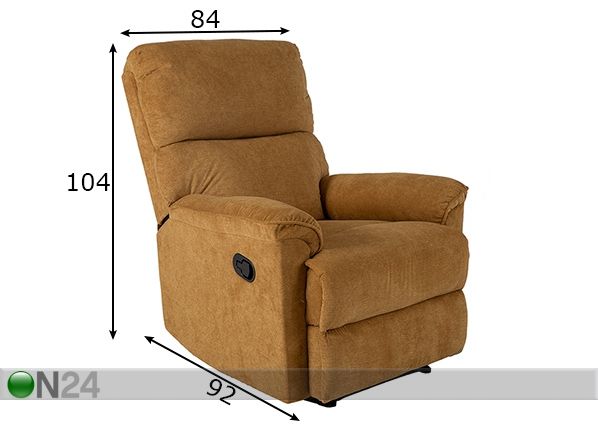 Mekanismituoli Gustav Recliner mitat