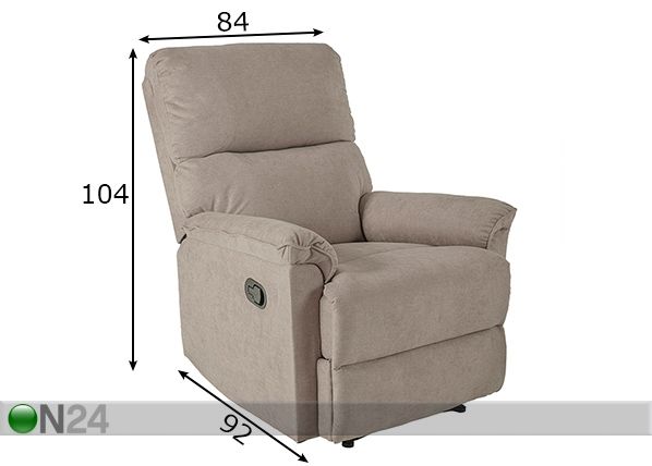 Mekanismituoli Gustav Recliner mitat