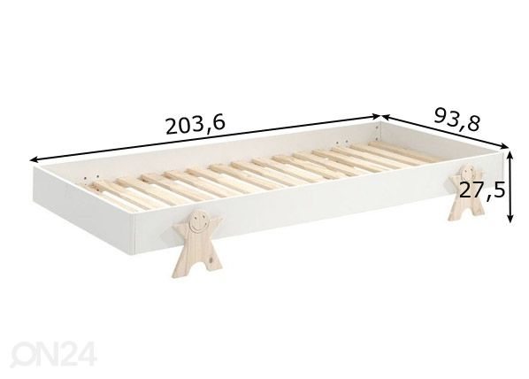 Moduulisänky Modulo 90x200 cm mitat