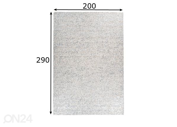 Nahkamatto 200x290 cm mitat