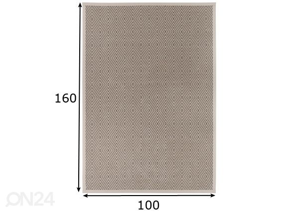 Narma smartWeave® matto Kalana beige 100x160 cm mitat