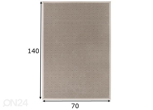 Narma smartWeave® matto Kalana beige 70x140 cm mitat
