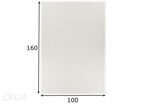 Narma smartWeave® matto Kalana white 100x160 cm mitat