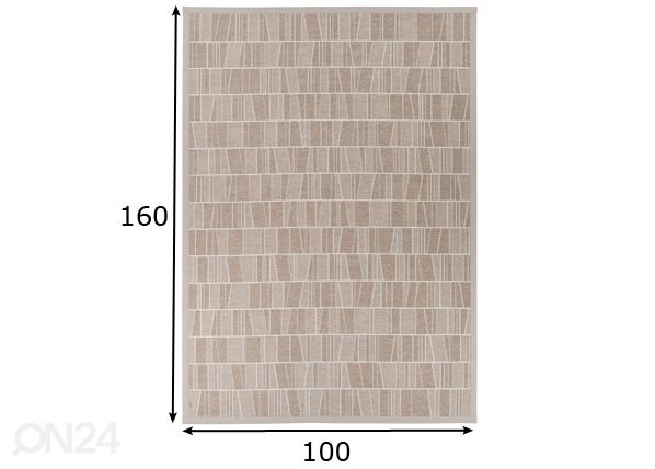 Narma smartWeave® matto Kursi beige 100x160 cm mitat