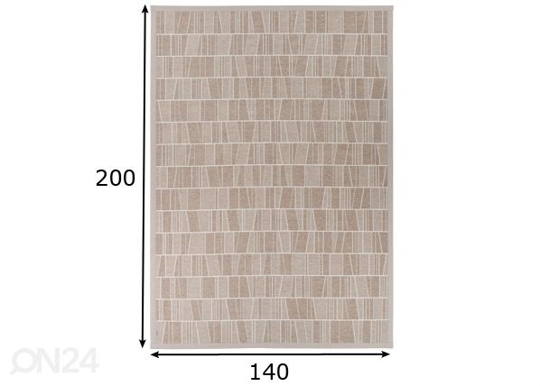 Narma smartWeave® matto Kursi beige 140x200 cm mitat