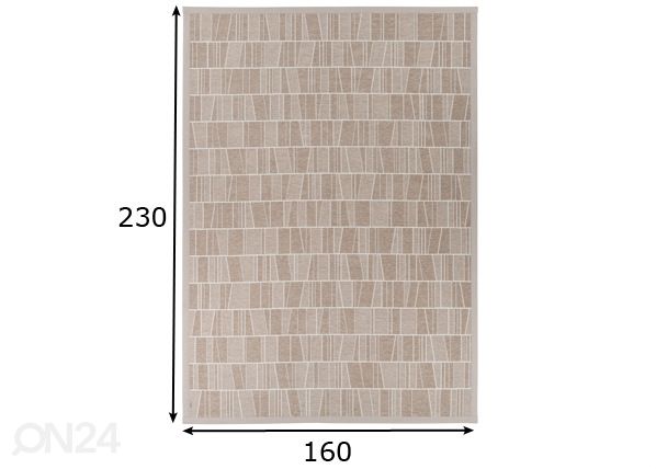 Narma smartWeave® matto Kursi beige 160x230 cm mitat