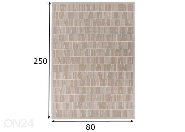 Narma smartWeave® matto Kursi beige 80x250 mitat