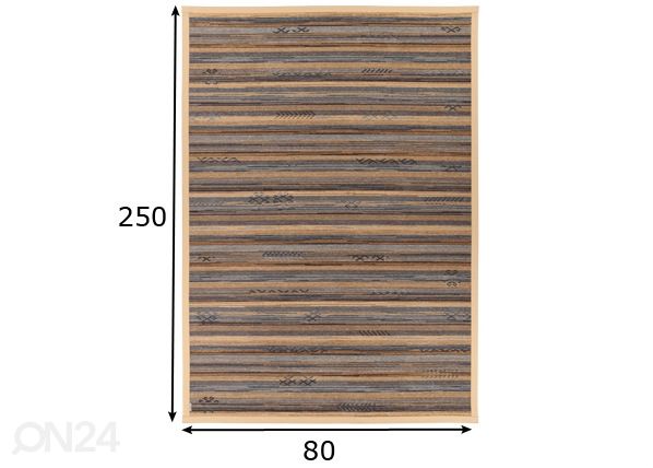 Narma smartWeave® matto Liiva gold 80x250 cm mitat