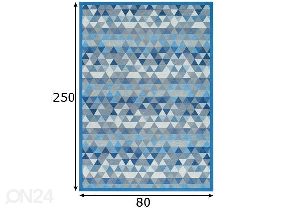 Narma smartWeave® matto Luke blue 80x250 cm mitat