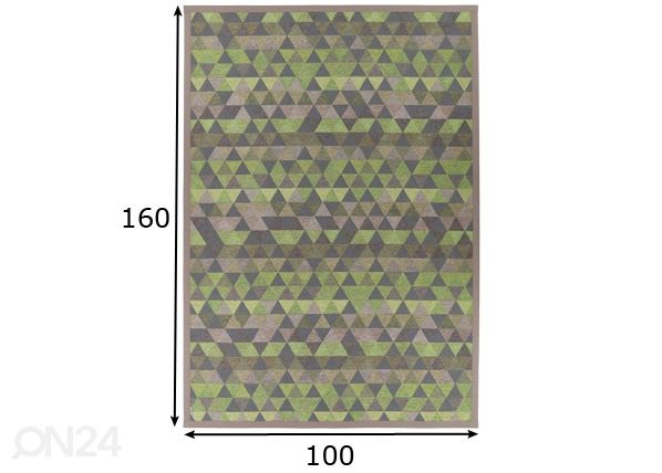 Narma smartWeave® matto Luke green 100x160 cm mitat