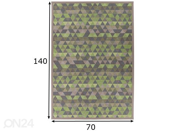 Narma smartWeave® matto Luke green 70x140 cm mitat