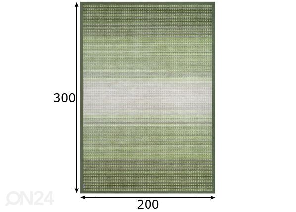 Narma smartWeave® matto Moka olive 200x300 cm mitat