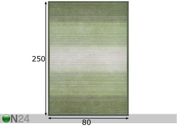 Narma smartWeave® matto Moka olive 80x250 cm mitat