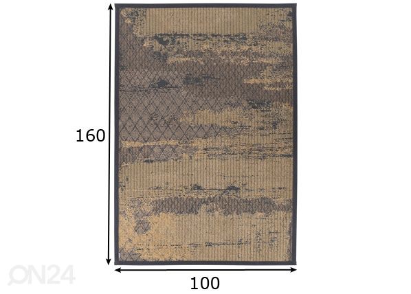 Narma smartWeave® matto Nehatu gold 100x160 cm mitat