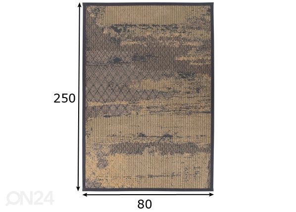 Narma smartWeave® matto Nehatu gold 80x250 cm mitat