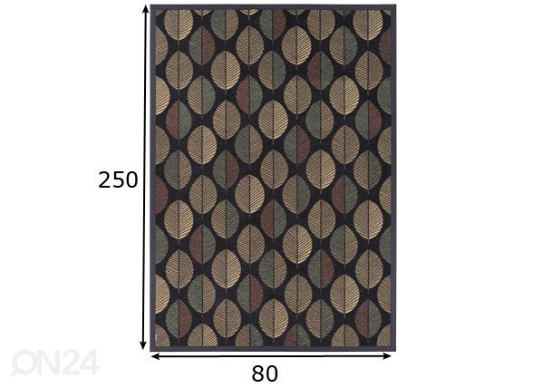 Narma smartWeave® matto Pärna carbon 80x250 cm mitat