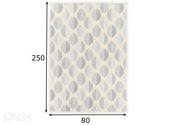 Narma smartWeave® matto Pärna white 80x250 cm mitat