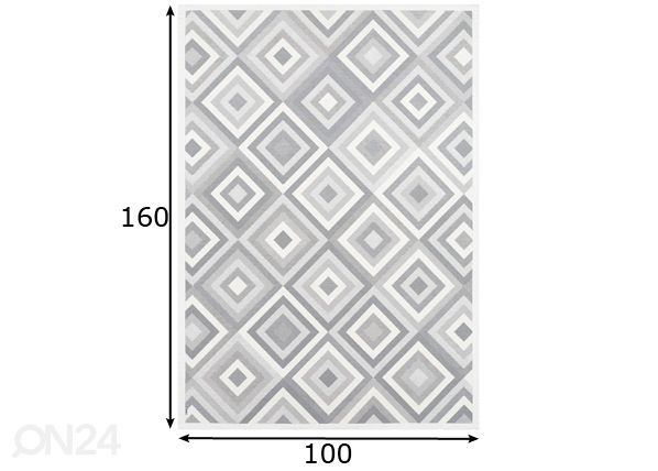 Narma smartWeave® matto Tahula white 100x160 cm mitat