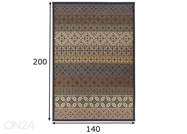 Narma smartWeave® matto Tidriku gold 140x200 cm mitat