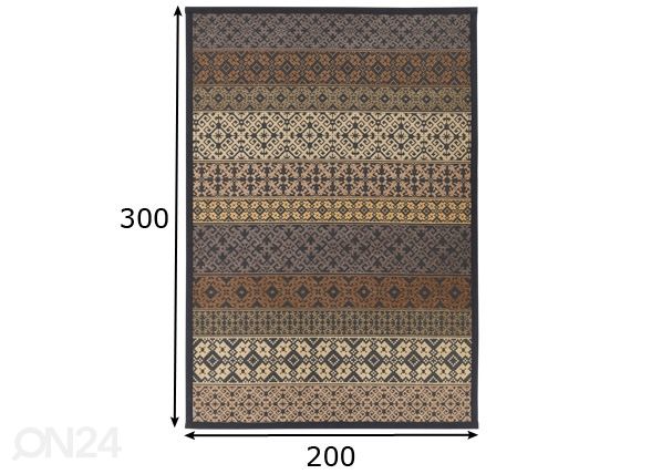 Narma smartWeave® matto Tidriku gold 200x300 cm mitat