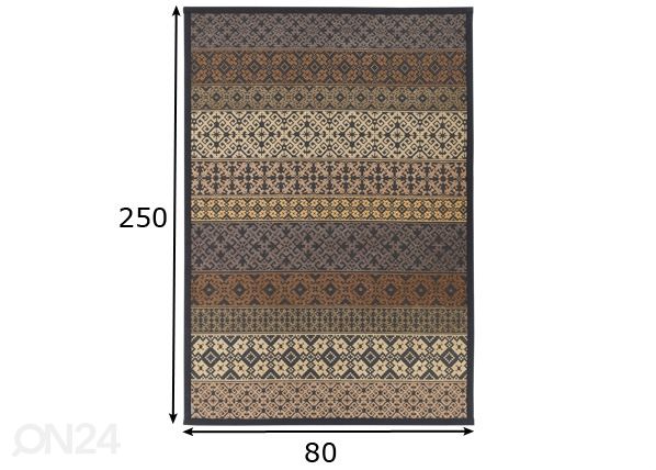 Narma smartWeave® matto Tidriku gold 80x250 cm mitat