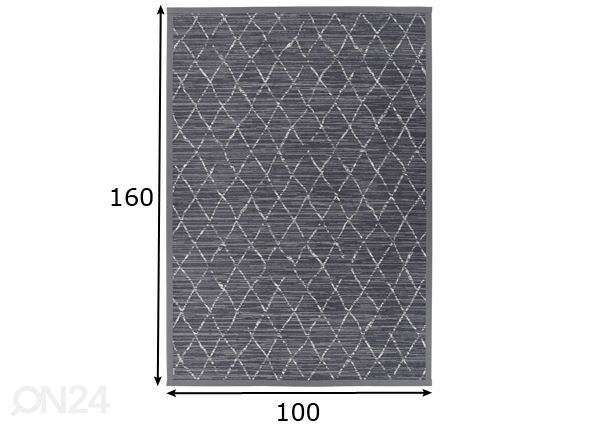 Narma smartWeave® matto Vao grey 100x160 cm mitat