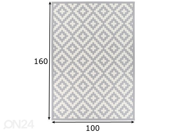 Narma smartWeave® matto Viki silver 100x160 cm mitat