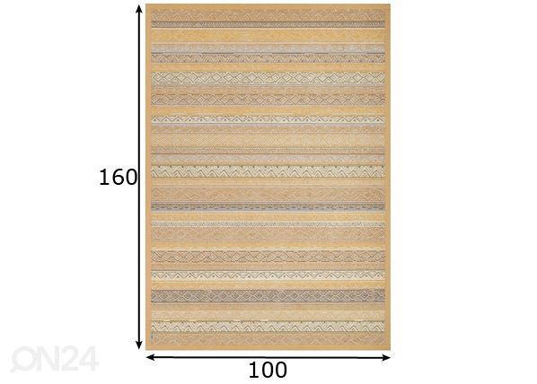 Narma smartWeave® TWIN matto Ridala gold 100x160 cm mitat