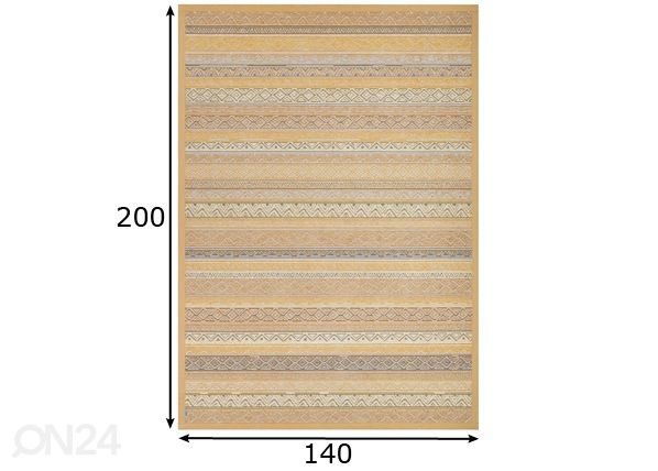 Narma smartWeave® TWIN matto Ridala gold 140x200 cm mitat