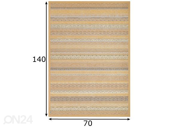 Narma smartWeave® TWIN matto Ridala gold 70x140 cm mitat