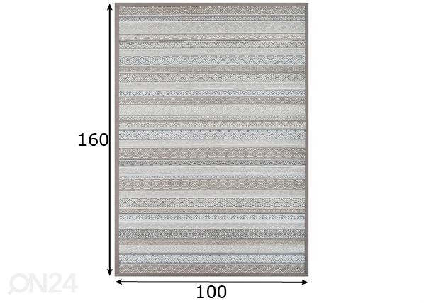 Narma smartWeave® TWIN matto Ridala linen 100x160 cm mitat