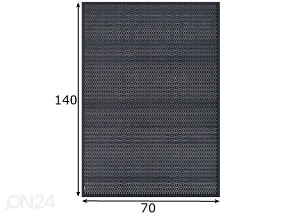 Narma smartWeave® TWIN matto Tsirgu carbon 70x140 cm mitat