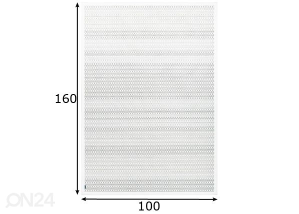 Narma smartWeave® TWIN matto Tsirgu white 100x160 cm mitat