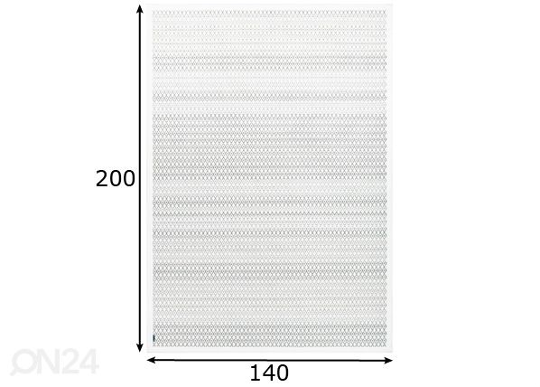 Narma smartWeave® TWIN matto Tsirgu white 140x200 cm mitat