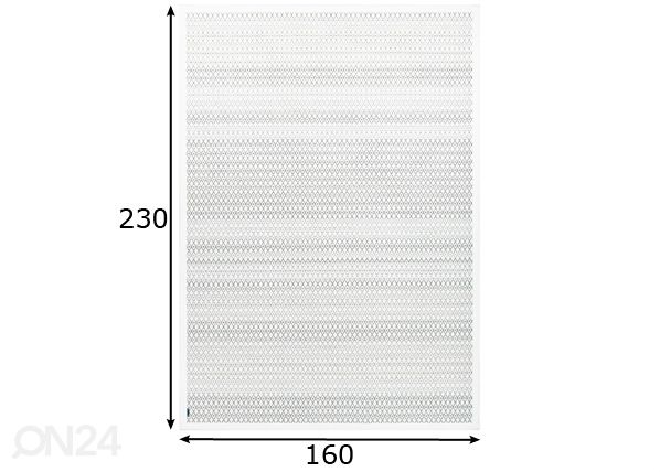 Narma smartWeave® TWIN matto Tsirgu white 160x230 cm mitat