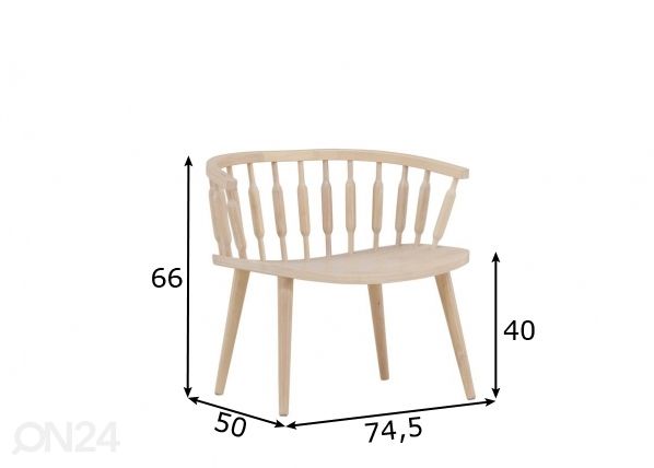 Nojatuoli Tjärnö mitat