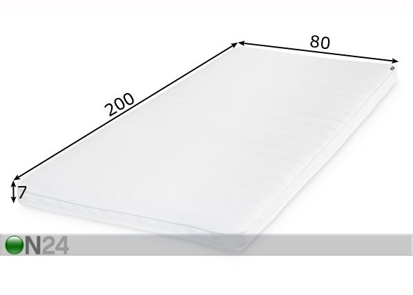 Original soft-petauspatja 80x200xh7 cm mitat