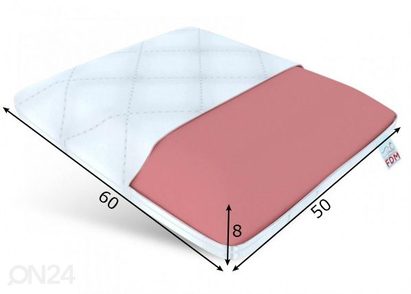 Ortopedinen tyyny 50x60x8 cm mitat