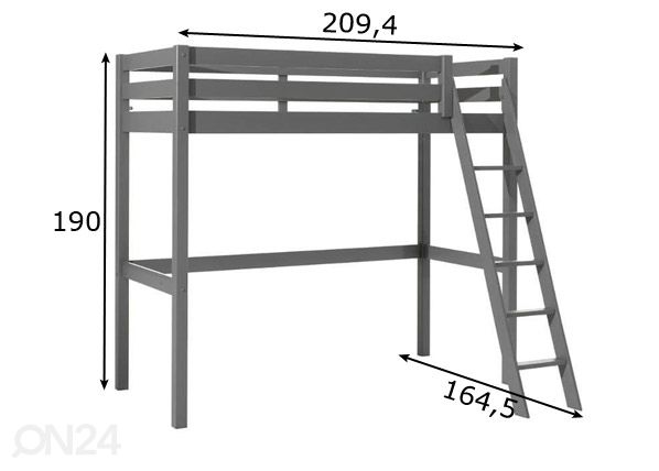 Parvisänky Pino 90x200 cm mitat