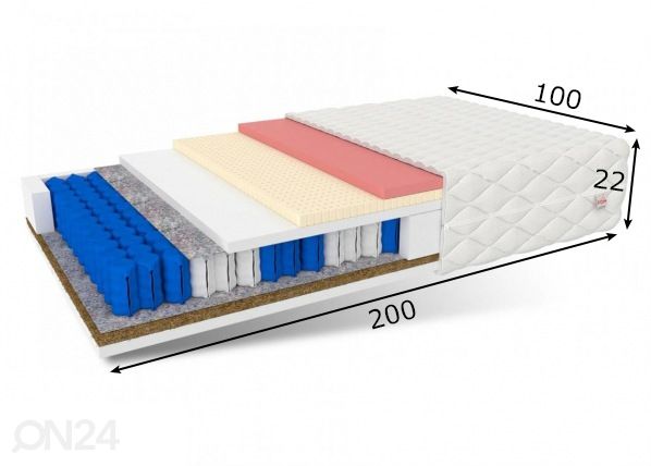 Patja Genua 100x200 cm mitat