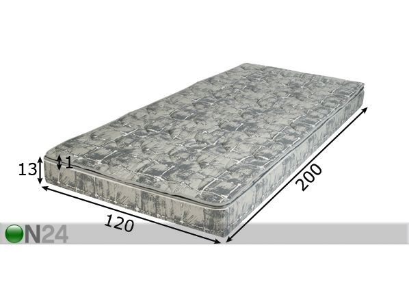 Patjasetti Hypnos Juno 70, 120x200x13 cm mitat