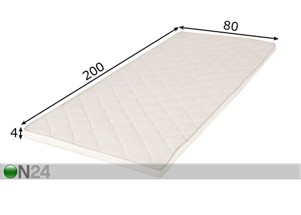 Petauspatja Cocos-latex Orthopedic 80x200 cm mitat