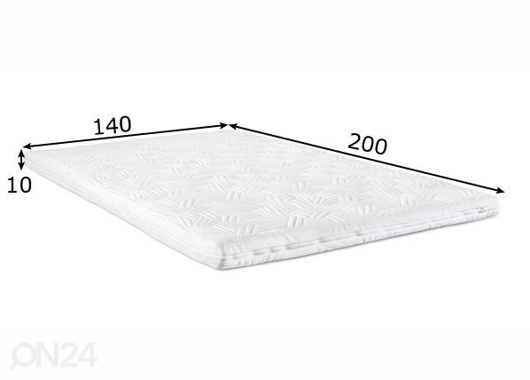 Petauspatja Hypnos Aphrodite memory foam ja vetoketju 140x200x10 cm mitat