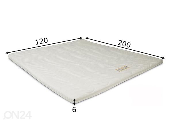 Petauspatja Madrazzi memory foam 120x200x6 cm mitat