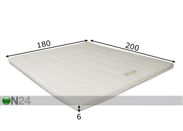 Petauspatja Madrazzi memory foam 180x200x6 cm mitat