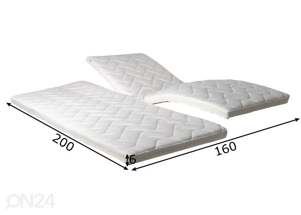 Petauspatja moottorisänkyyn Hypnos Luna Mega Butterfly (HR) 160x200x6 cm mitat